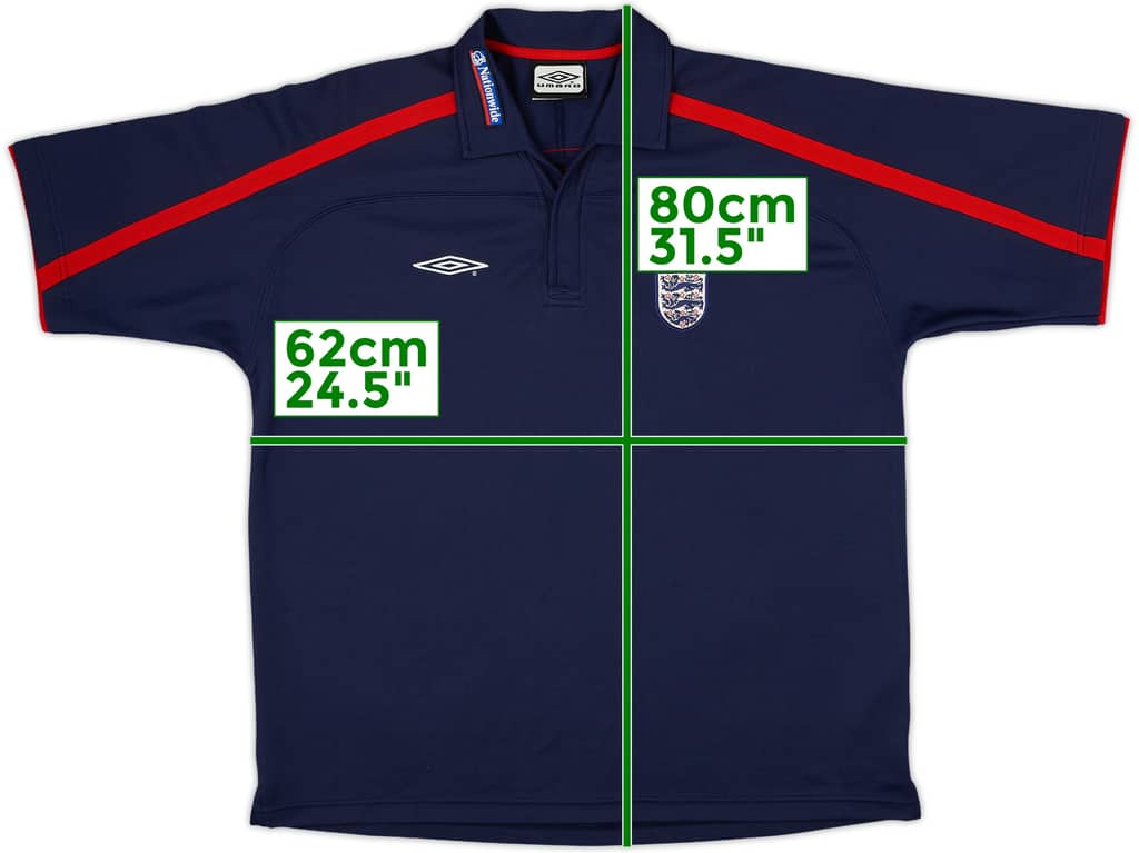 2002-03 England Umbro Polo Shirt - 8/10 - (XL)