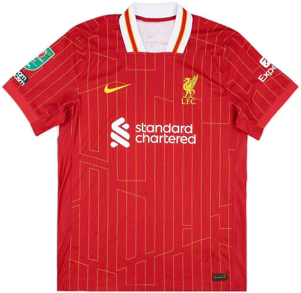 2024-25 Liverpool Authentic Carabao Cup Home Shirt Virgil #4 - 9/10 - (L)