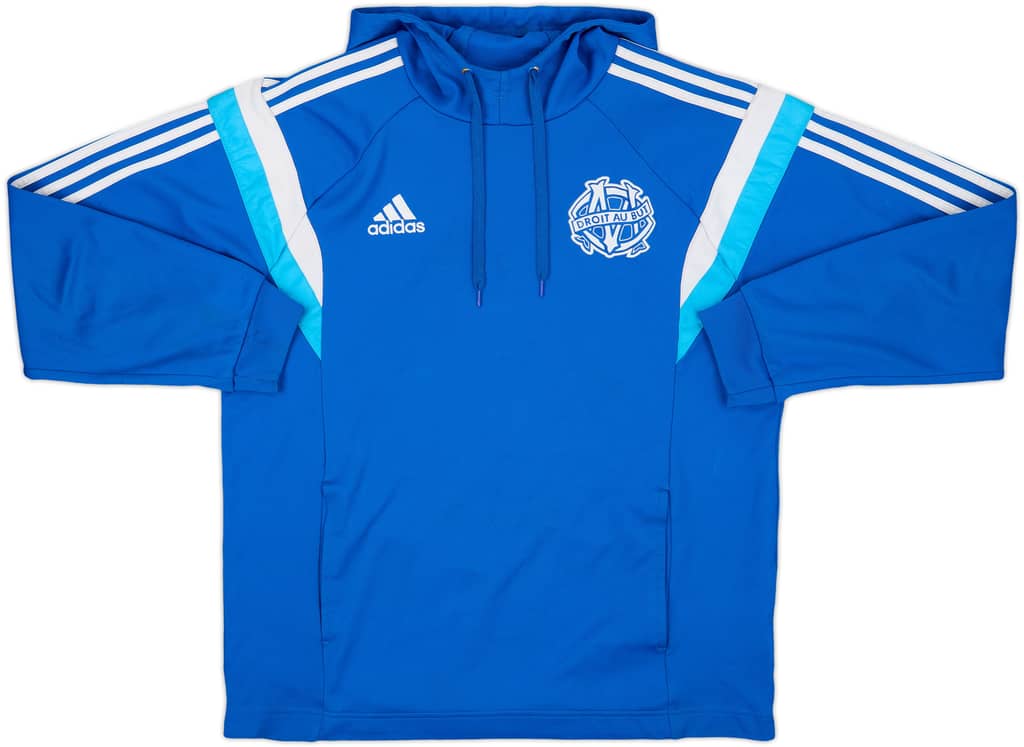 2014-15 Olympique Marseille adidas Hooded Sweat Top - 8/10 - (L)