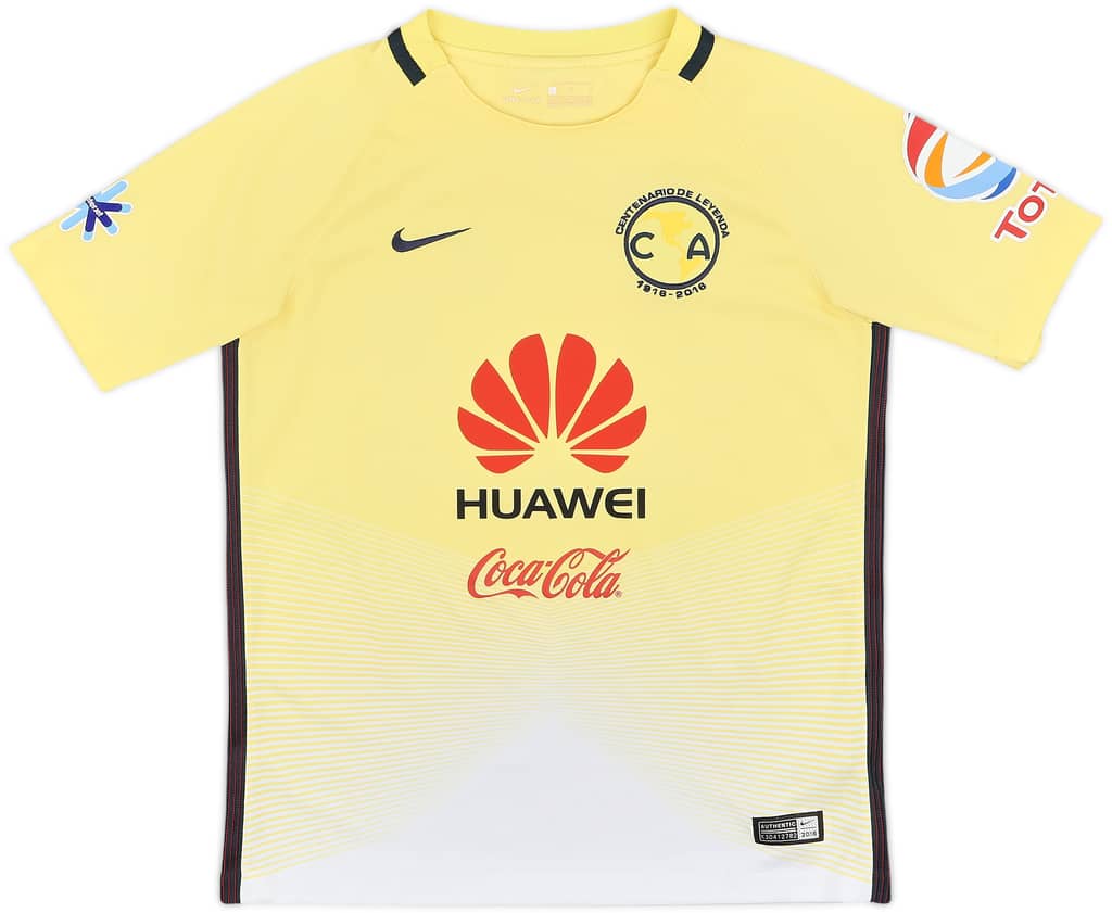 2016-17 Club America Centenary Home Shirt - 8/10 - (L.Boys)
