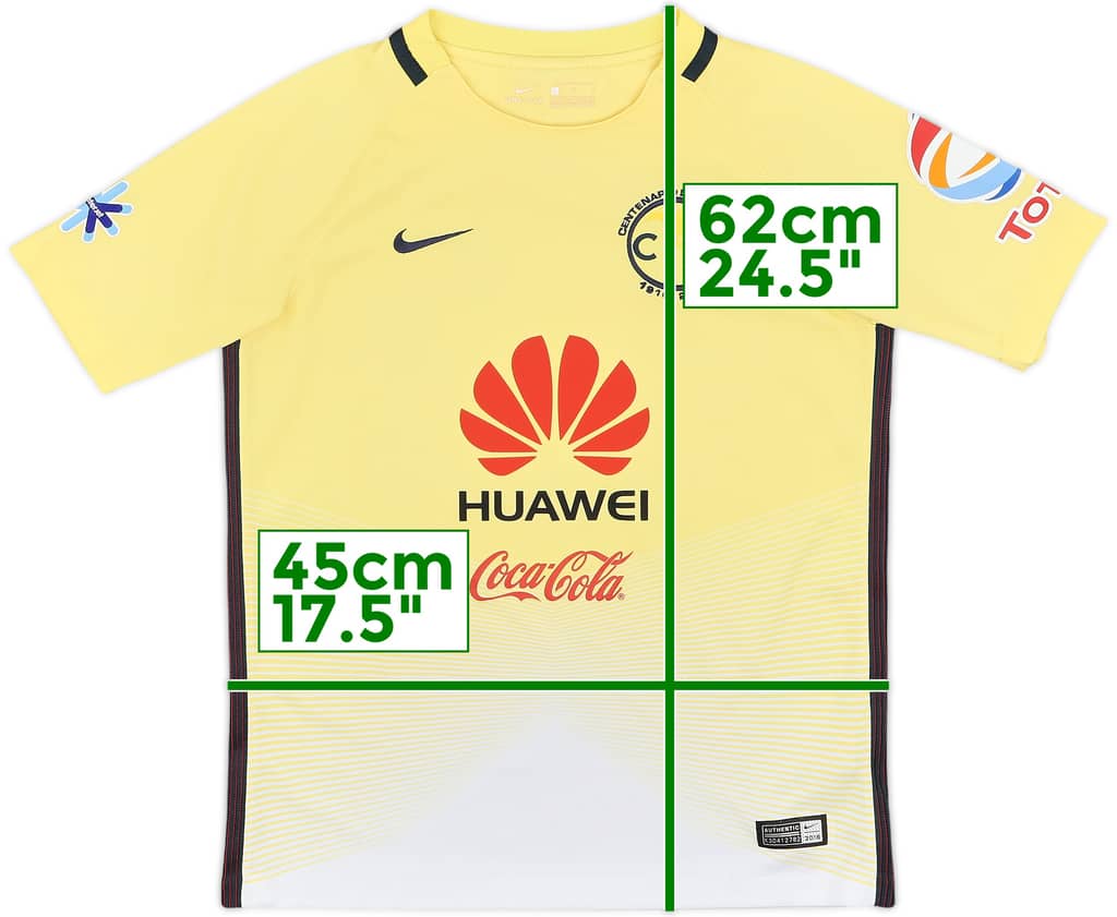 2016-17 Club America Centenary Home Shirt - 8/10 - (L.Boys)