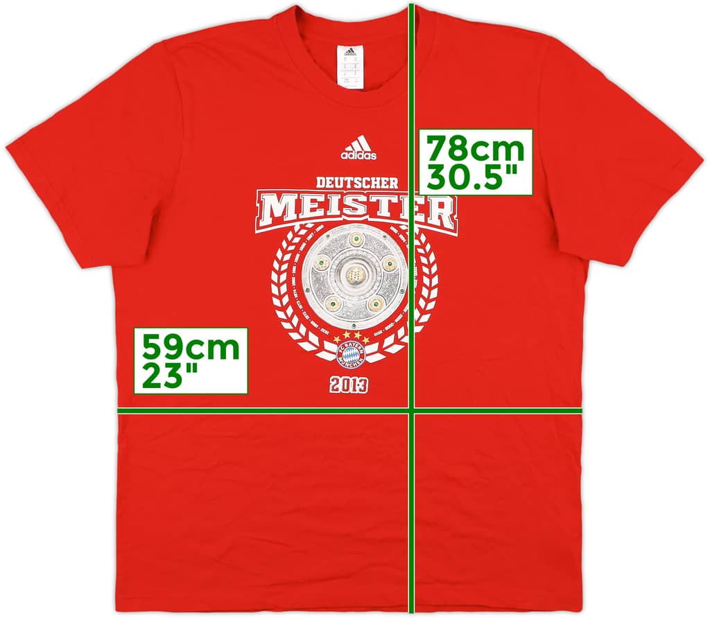 2013 Bayern Munich adidas 'Deutscher Meister 2013' Graphic Tee - 9/10 - (XL)