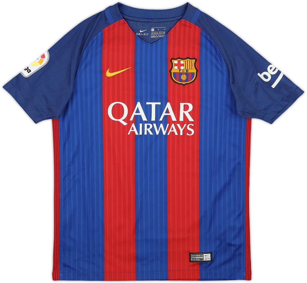 2016-17 Barcelona Home Shirt - 10/10 - (M.Boys)