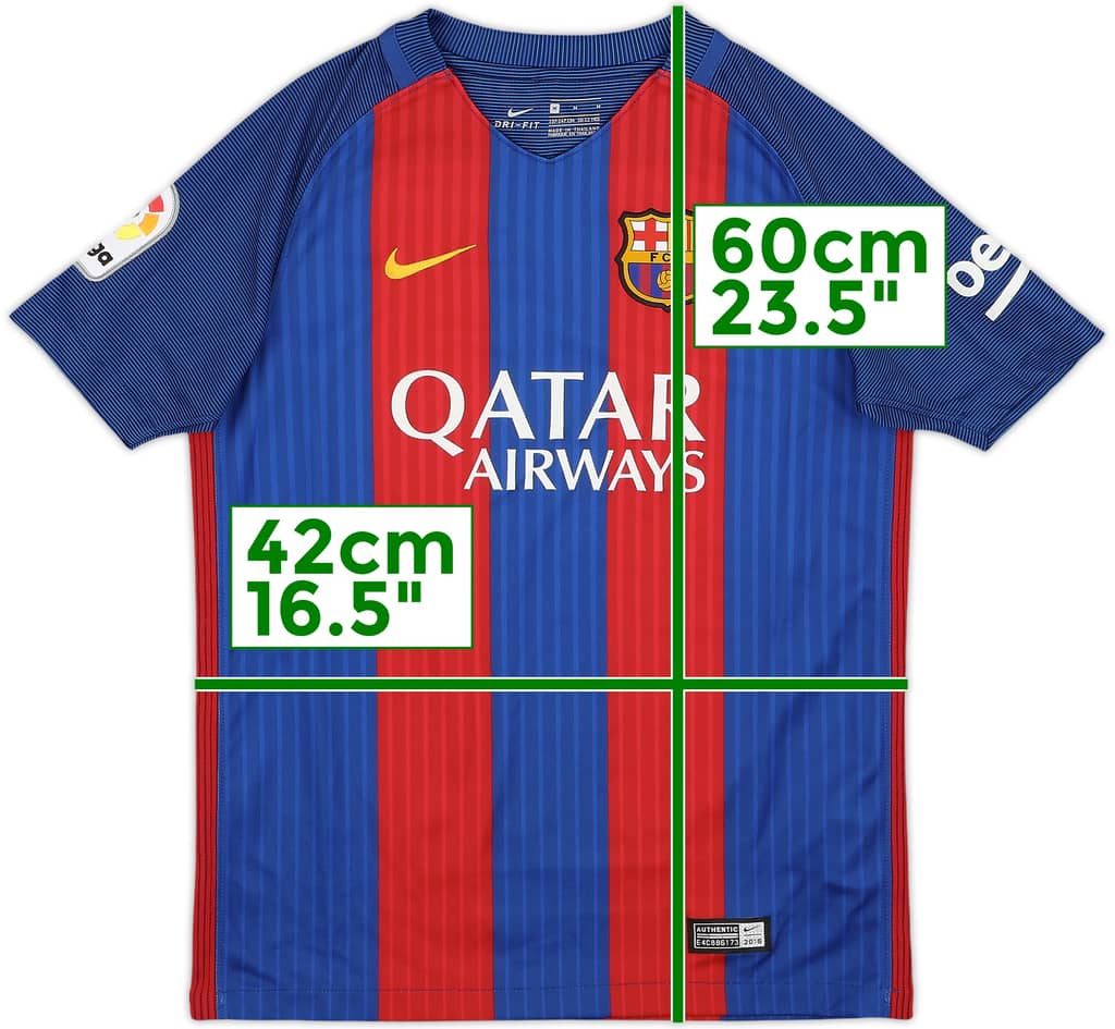 2016-17 Barcelona Home Shirt - 10/10 - (M.Boys)