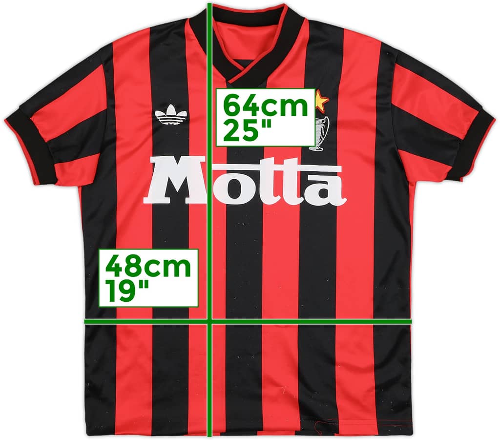 1992-93 AC Milan Home Shirt - 5/10 - (M.Boys)