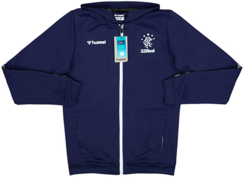 2018-19 Rangers Hummel Hooded Track Top (XL.Boys)
