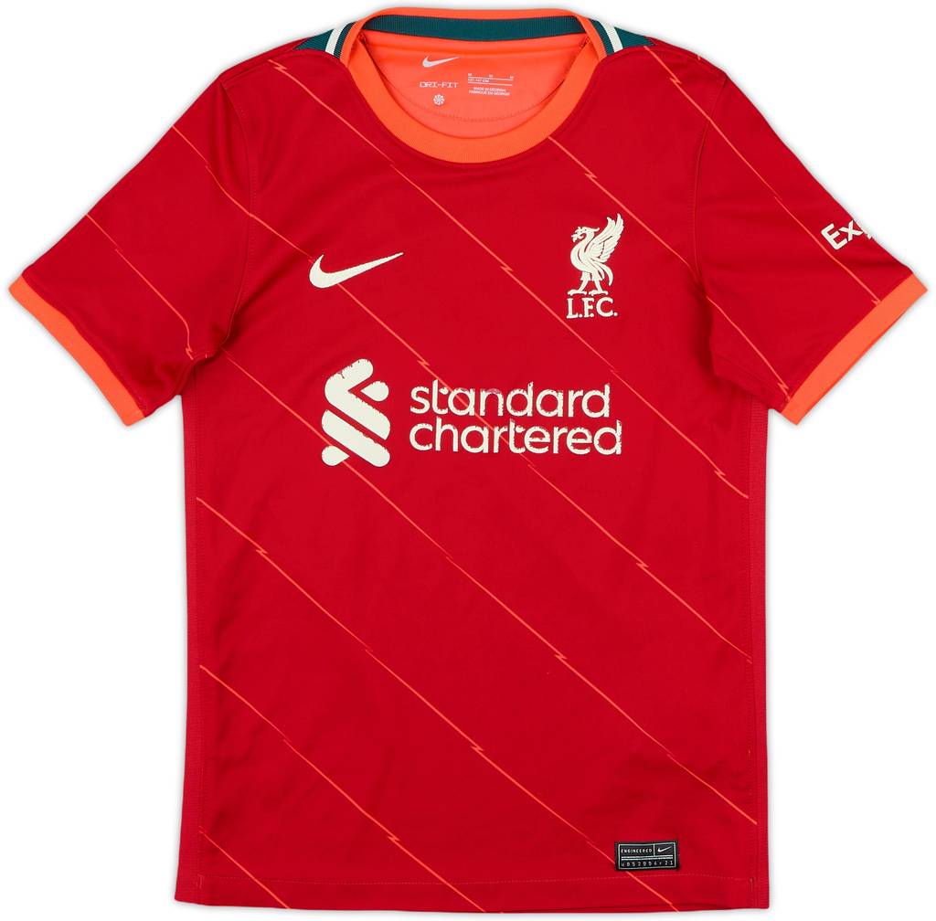 2021-22 Liverpool Home Shirt - 6/10 - (M.Boys)