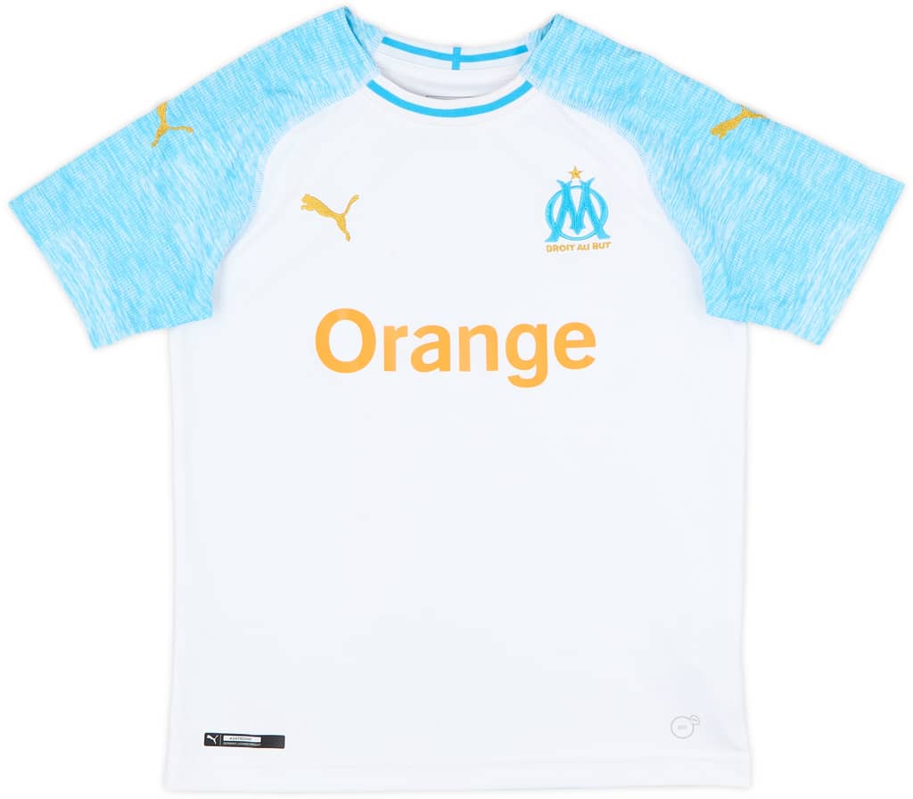 2018-19 Olympique Marseille Home Shirt - 7/10 - (M.Boys)