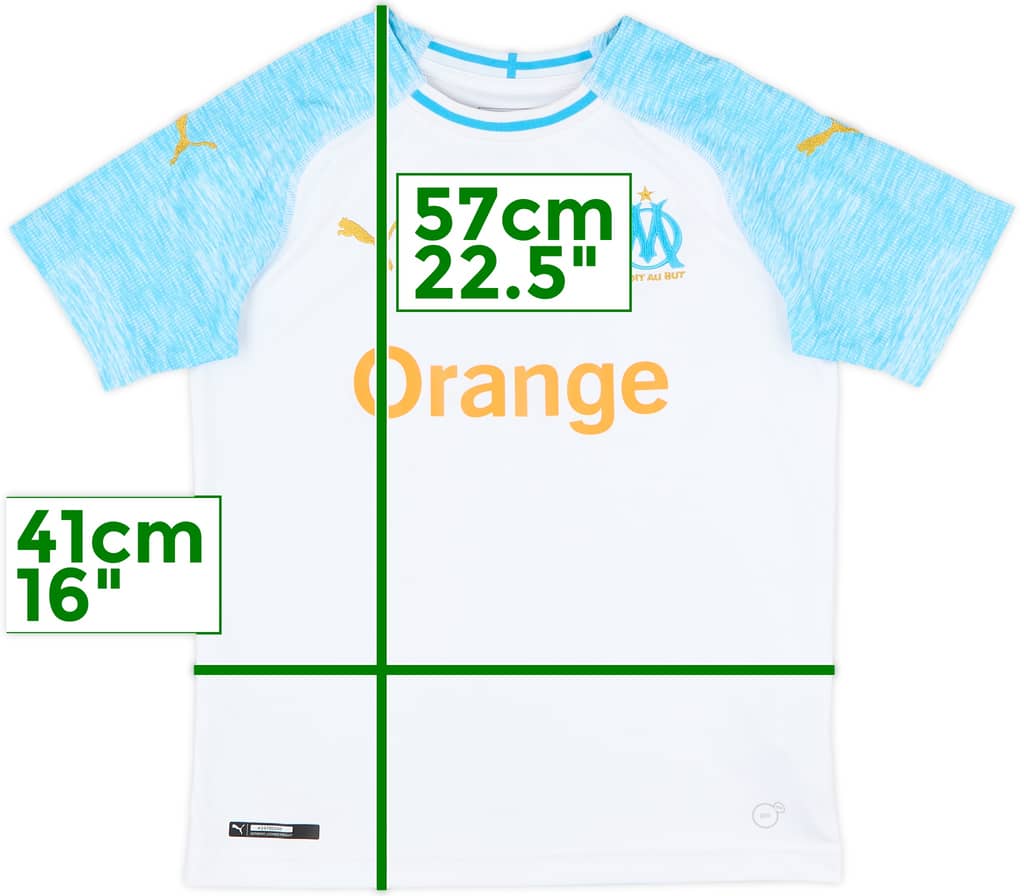 2018-19 Olympique Marseille Home Shirt - 7/10 - (M.Boys)