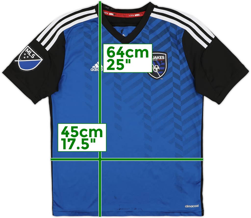 2014-15 San Jose Earthquakes Home Shirt - 7/10 - (L.Boys)