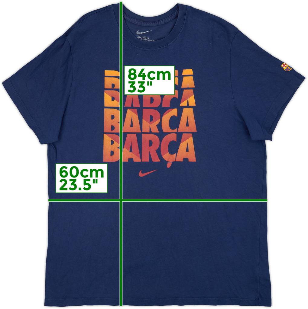 2014-15 Barcelona Nike Cotton Tee - 9/10 - (XXL)