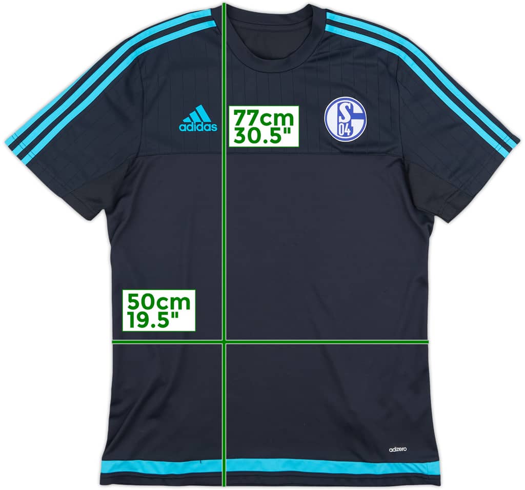 2015-16 Schalke adizero Training Shirt - 9/10 - (L)
