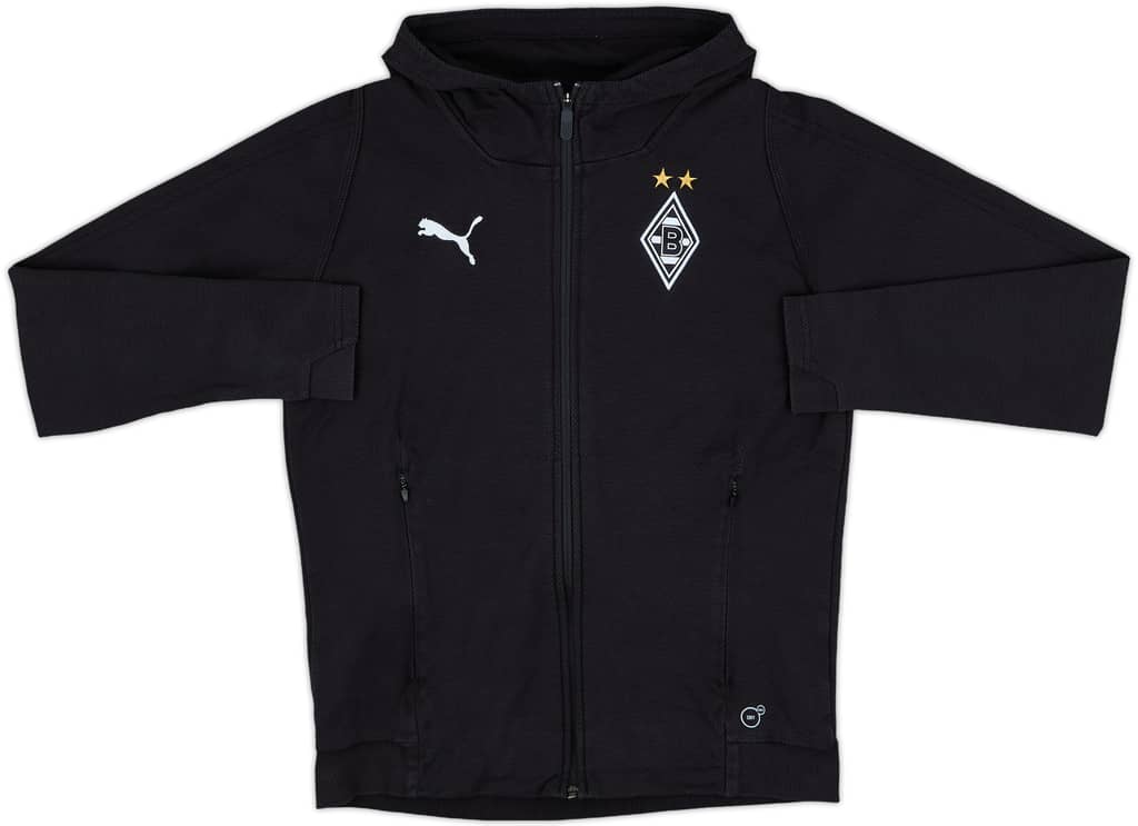 2018-19 Borussia Monchengladbach Puma Hooded Zip Top - 9/10 - (S)