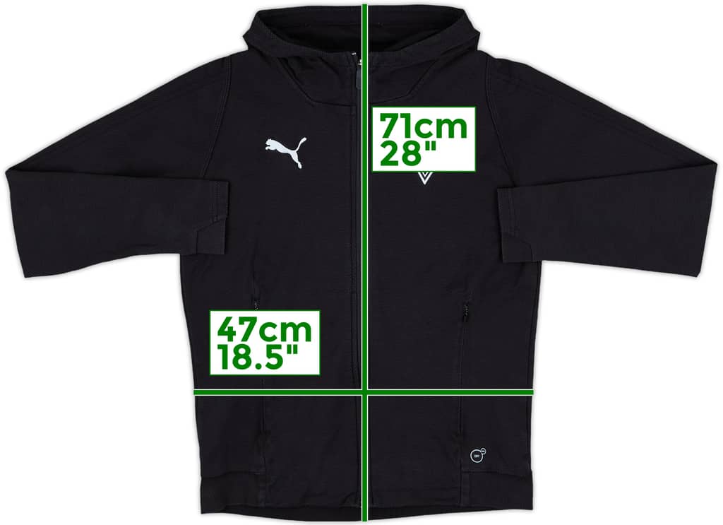 2018-19 Borussia Monchengladbach Puma Hooded Zip Top - 9/10 - (S)