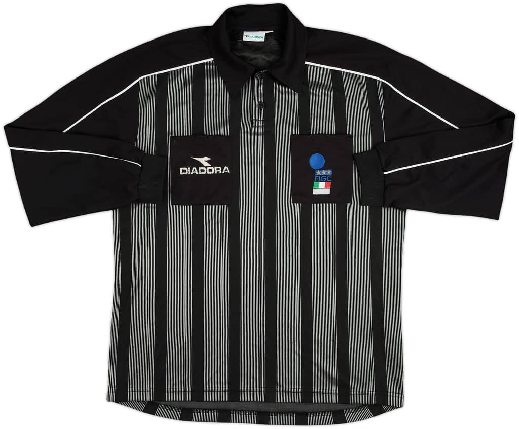 1999-00 Italy FIGC Diadora Referee L/S Shirt - 5/10 - (XL)