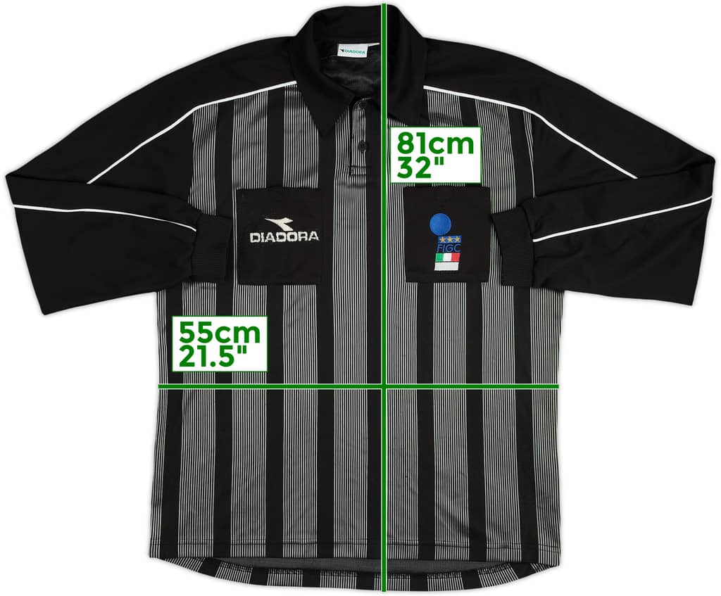 1999-00 Italy FIGC Diadora Referee L/S Shirt - 5/10 - (XL)