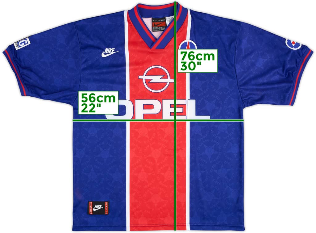 1995-96 Paris Saint-Germain Home Shirt - 9/10 - (L)