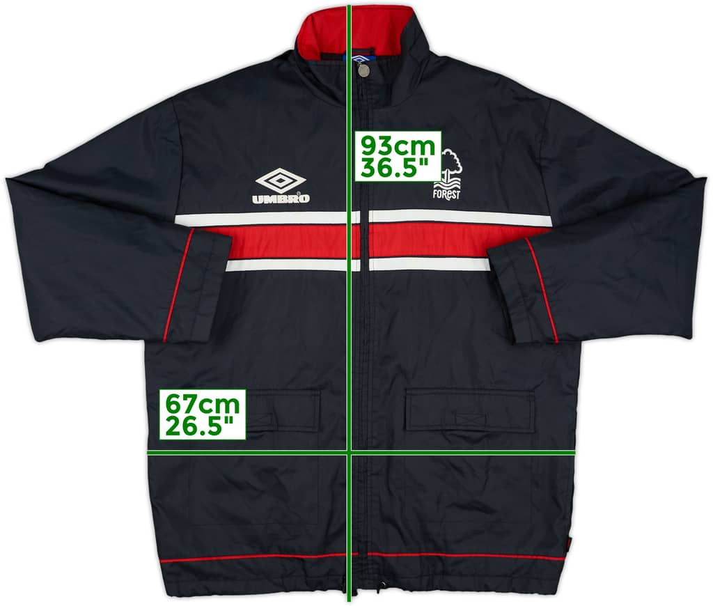 2000-01 Nottingham Forest Umbro Hooded Rain Jacket - 8/10 - (L)