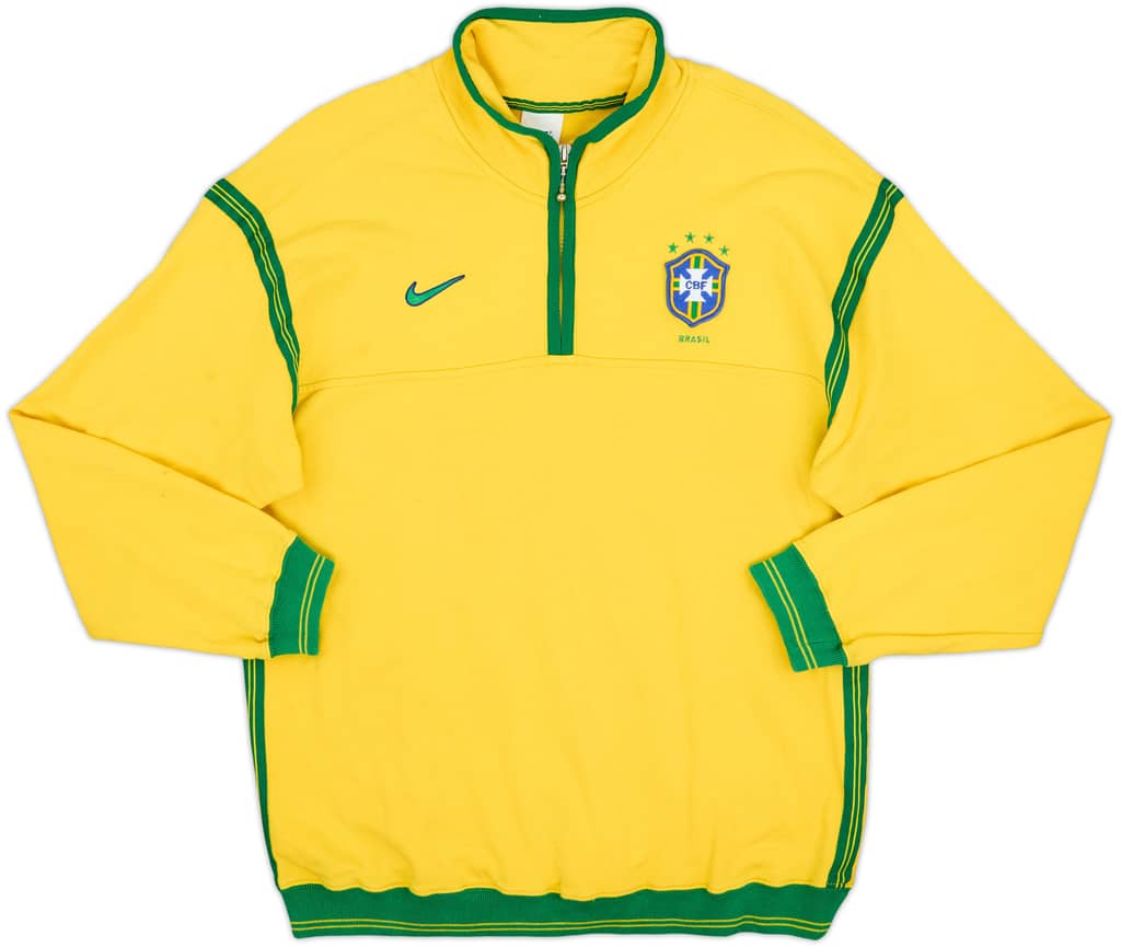 1998-00 Brazil Nike 1/4 Zip Sweat Top - 7/10 - (M)