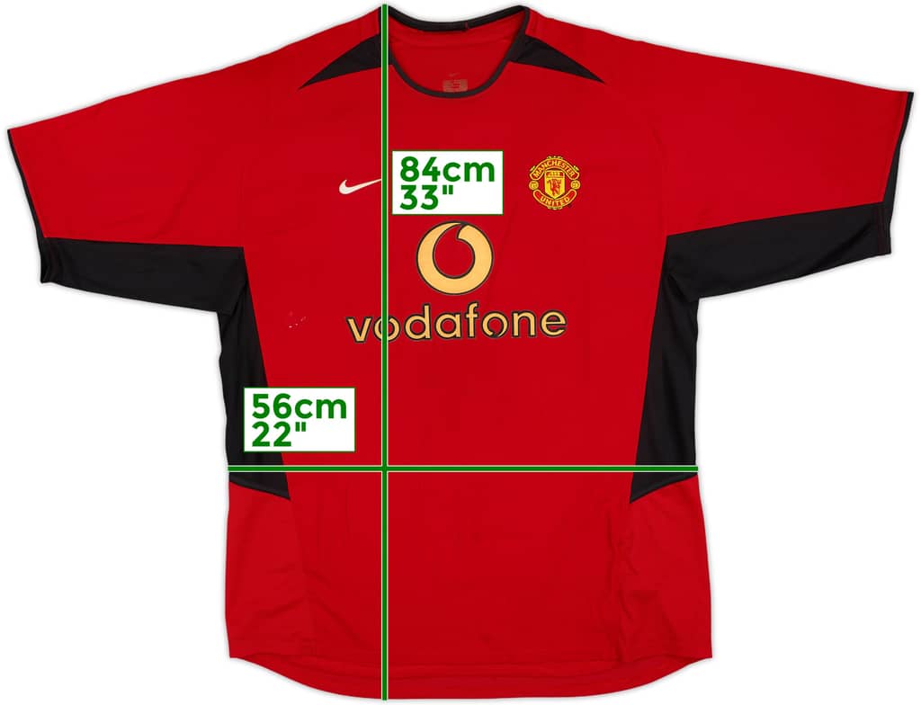 2002-04 Manchester United Home Shirt - 4/10 - (L)
