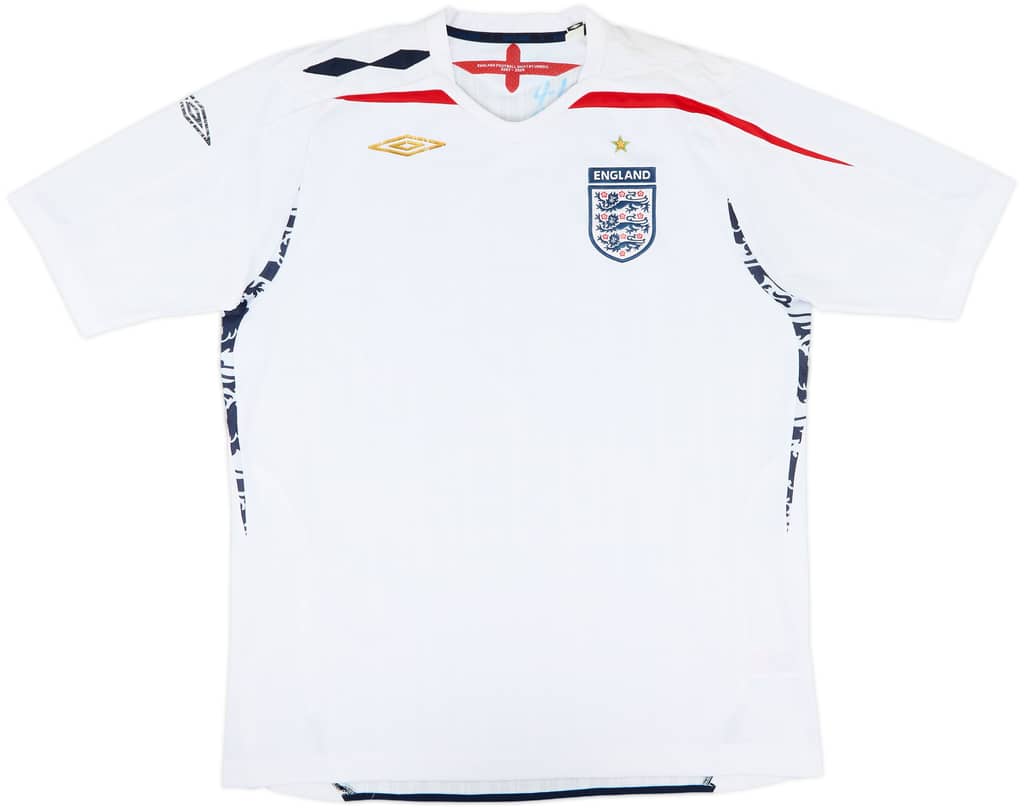 2007-09 England Home Shirt - 5/10 - (XL)