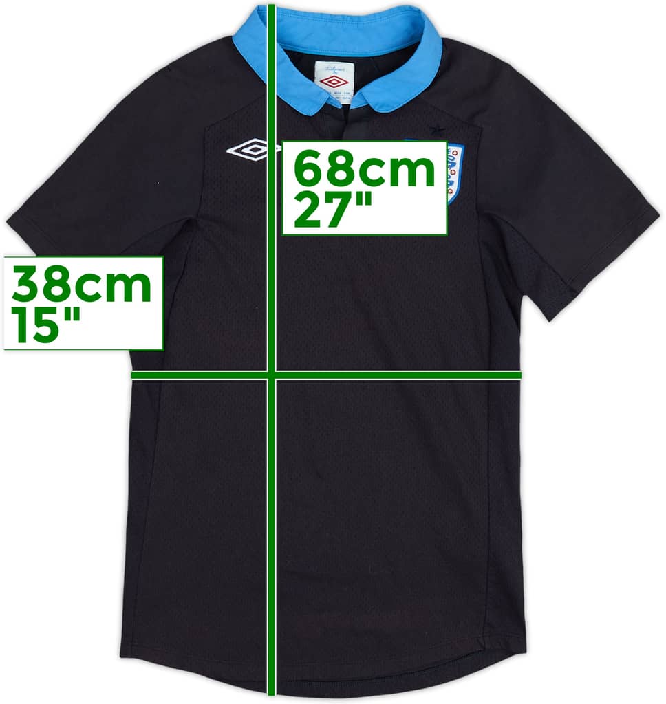 Camiseta de visitante de Inglaterra 2011-12 - 8/10 - (Niños L)