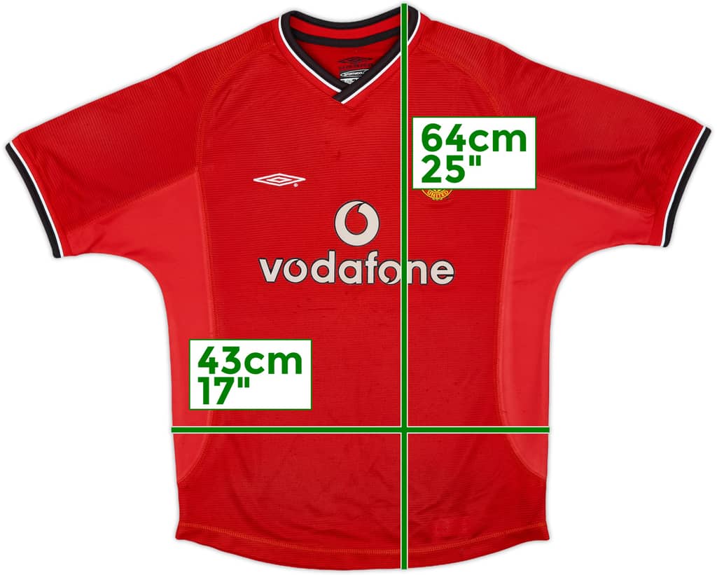 2000-02 Manchester United Home Shirt - 8/10 - (M.Boys)