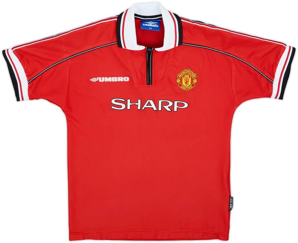 1998-00 Manchester United Home Shirt - 6/10 - (L.Boys)