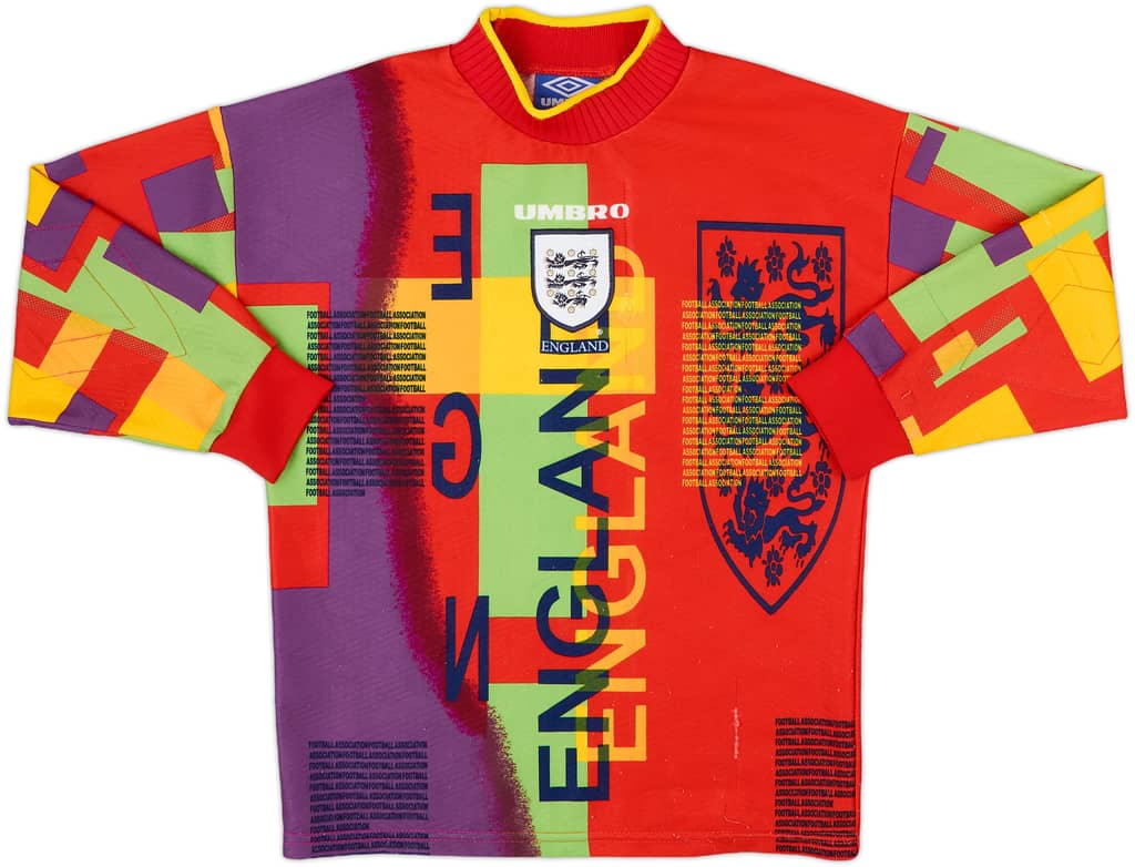 1995-96 England GK Shirt - 7/10 - (L.Boys)