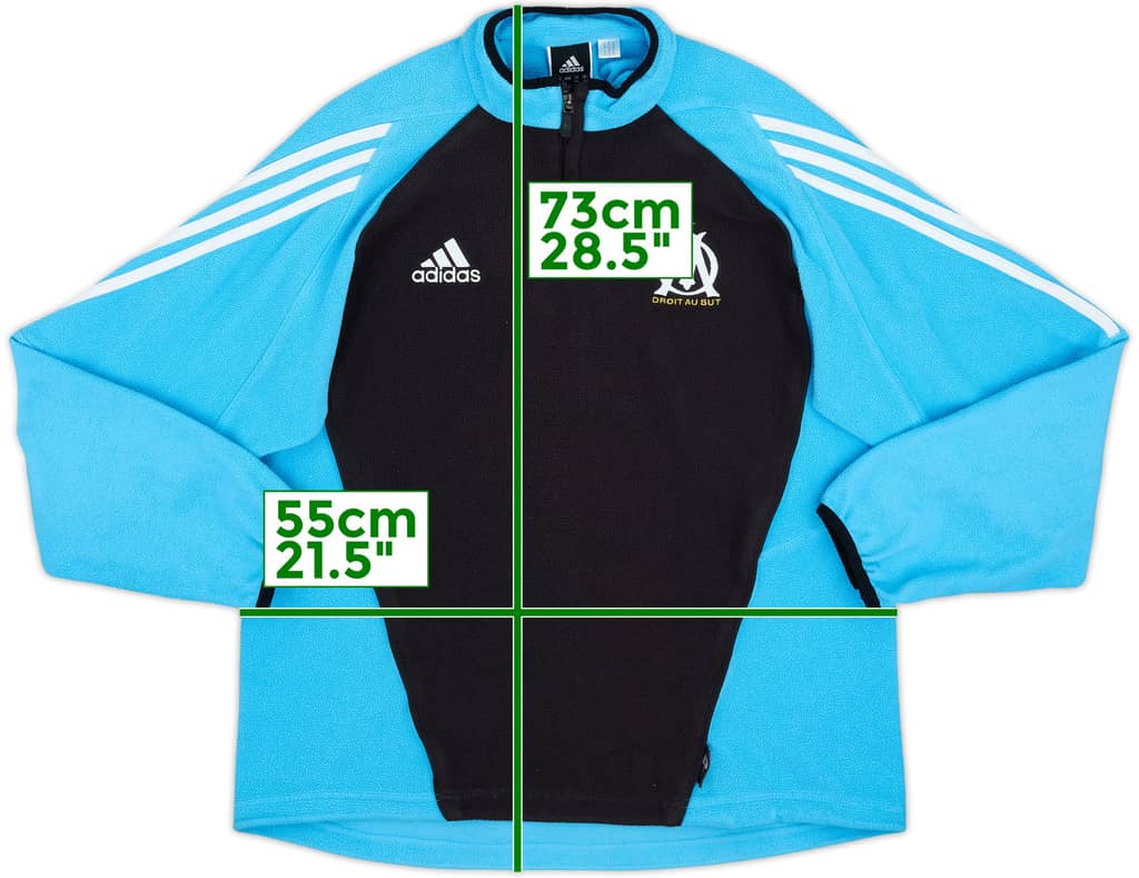 2005-06 Olympique Marseille adidas 1/4 Zip Fleece Top - 9/10 - (M)