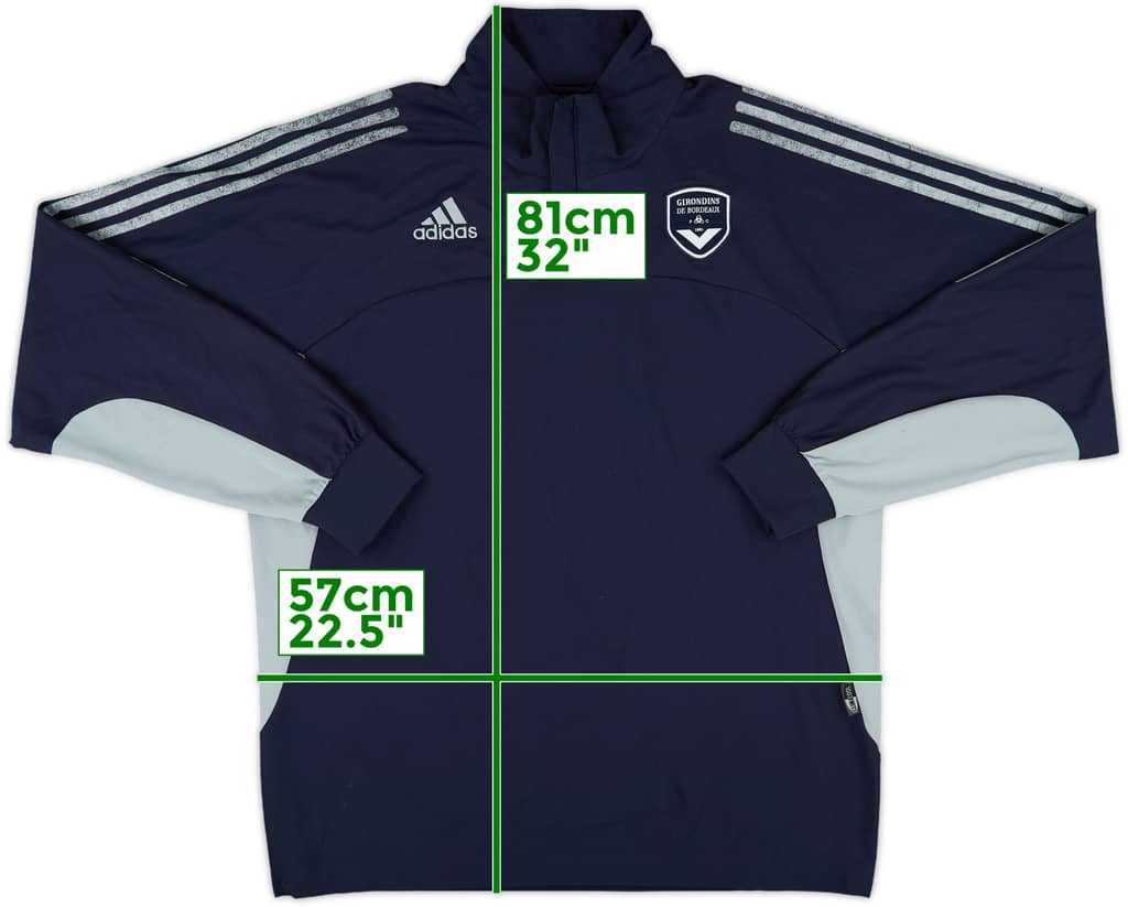 2003-04 Bordeaux adidas 1/4 Zip Sweat Top - 5/10 - (M)