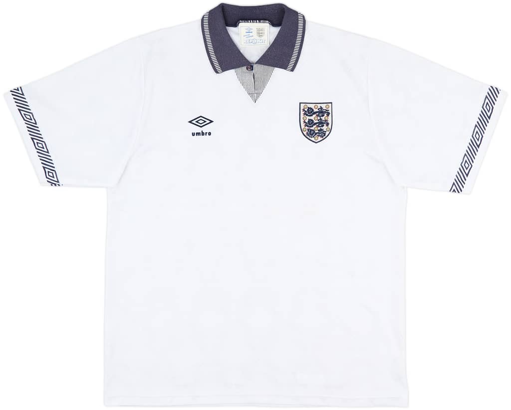 1990-92 England Home Shirt - 8/10 - (L)