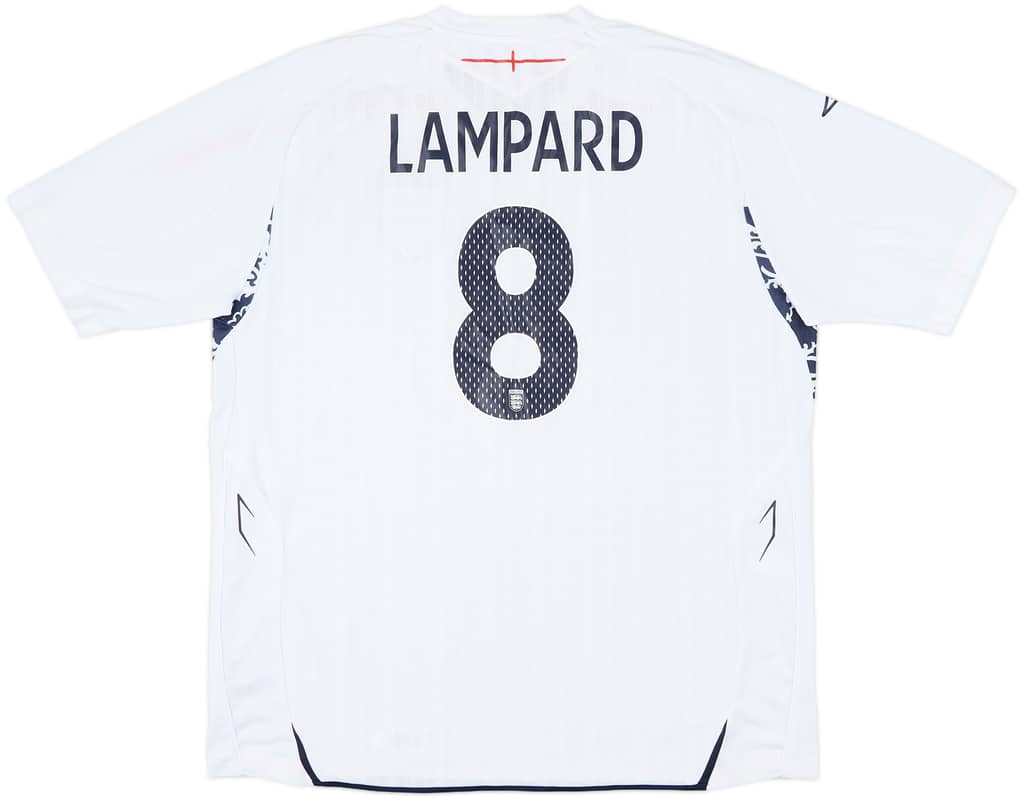 2007-09 England Home Shirt Lampard #8 - 4/10 - (XXL)