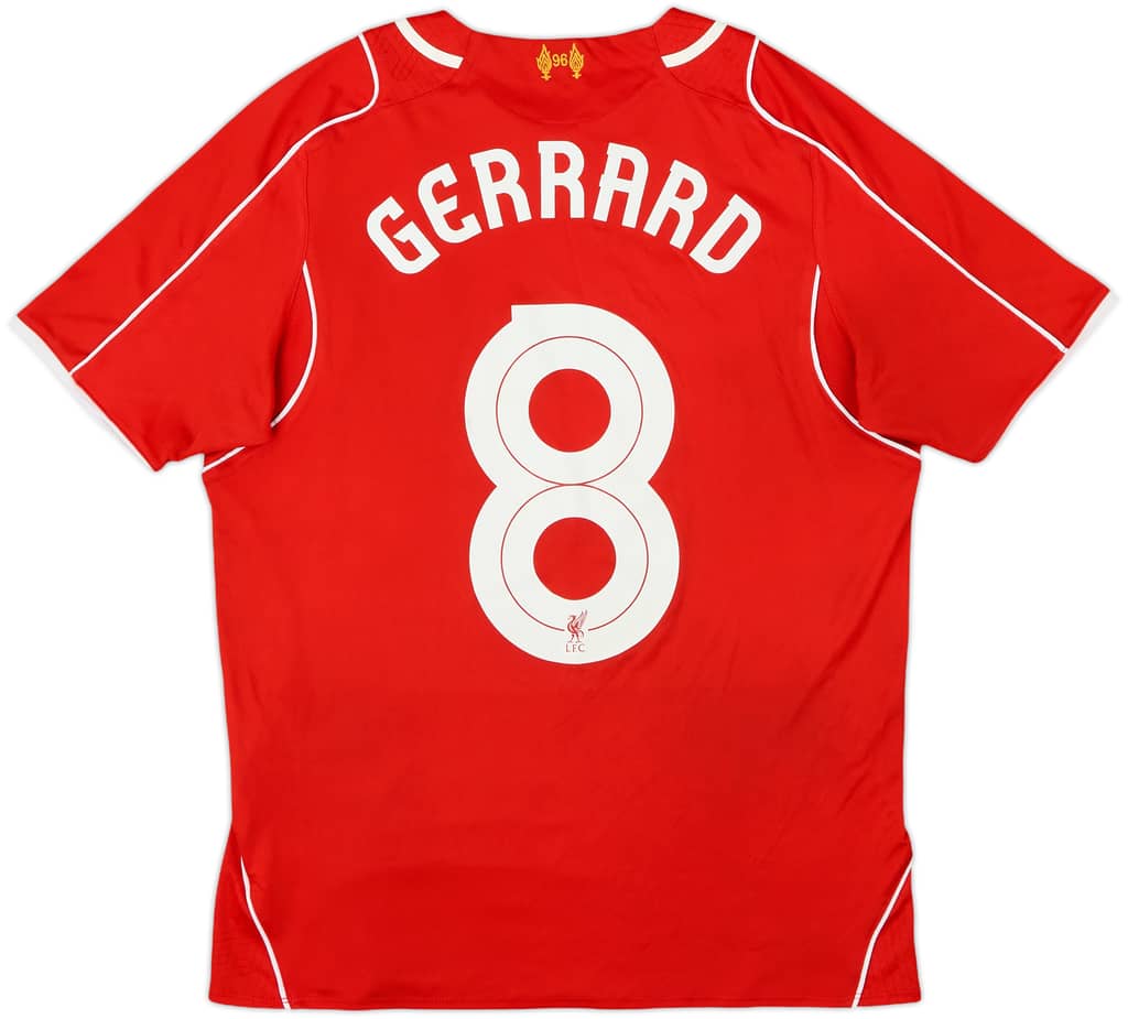 2014-15 Liverpool Home Shirt Gerrard #8 - 7/10 - (S)