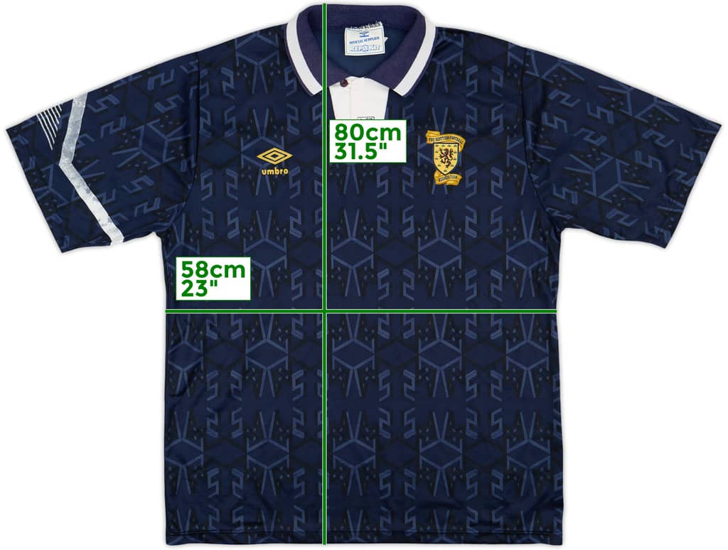 1991-94 Scotland Home Shirt - 8/10 - (XL)