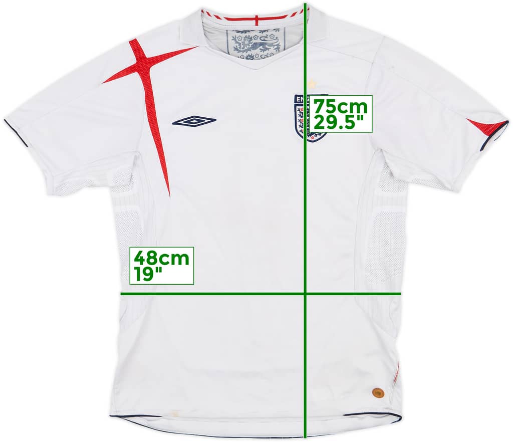 2005-07 England Home Shirt - 5/10 - (M)