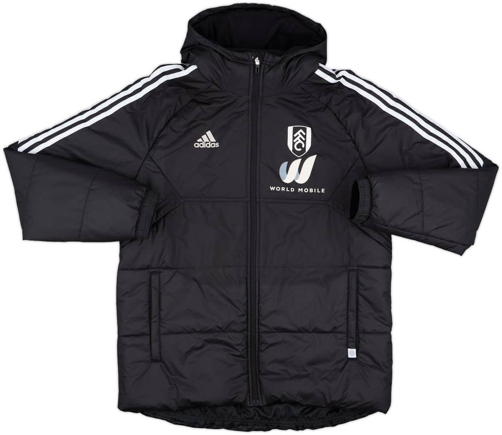 2022-23 Fulham adidas Hooded Padded Bench Coat - 8/10 - (L)