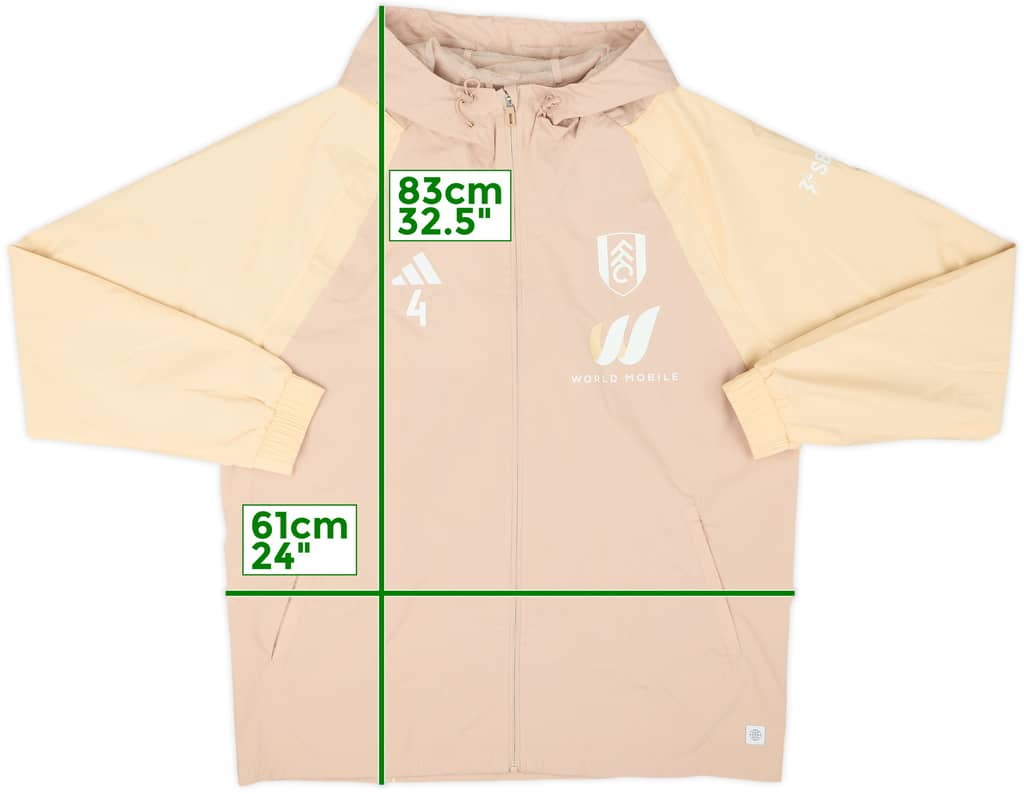 2022-23 Fulham Player Issue Hooded Rain Jacket #4 (Tosin) - 9/10 - (L)