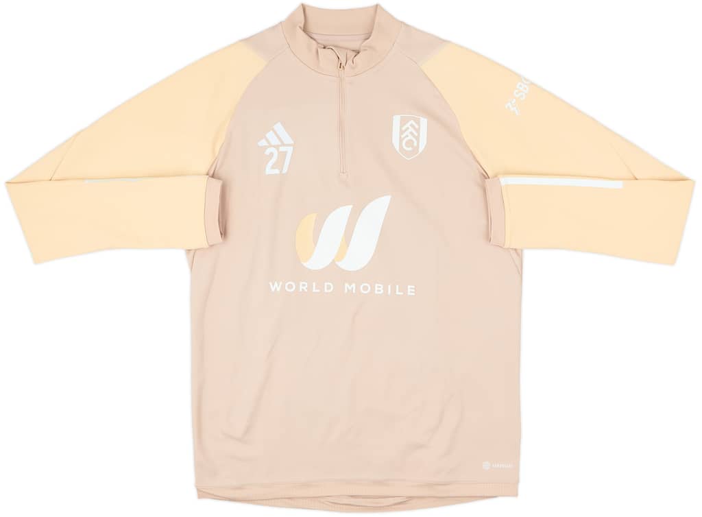 2023-24 Fulham Player Issue adidas 1/4 Zip Sweat Top #27 - 8/10 - (M)