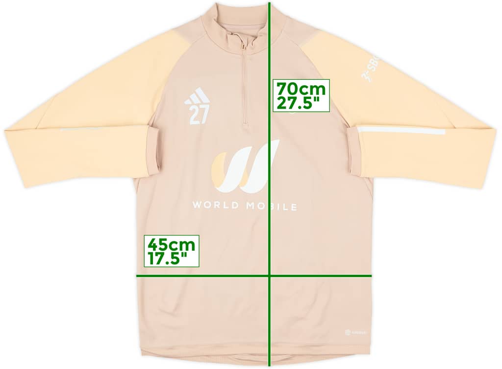 2023-24 Fulham Player Issue adidas 1/4 Zip Sweat Top #27 - 8/10 - (M)