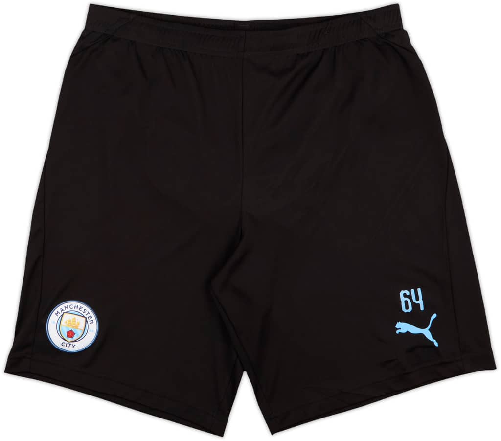 2019-20 Manchester City Player Issue Puma Training Shorts #64 - 9/10 - (L)