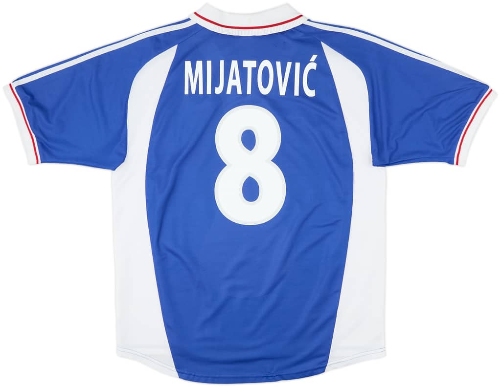 2000-01 Yugoslavia Home Shirt Mijatovic #8 - 8/10 - (L)