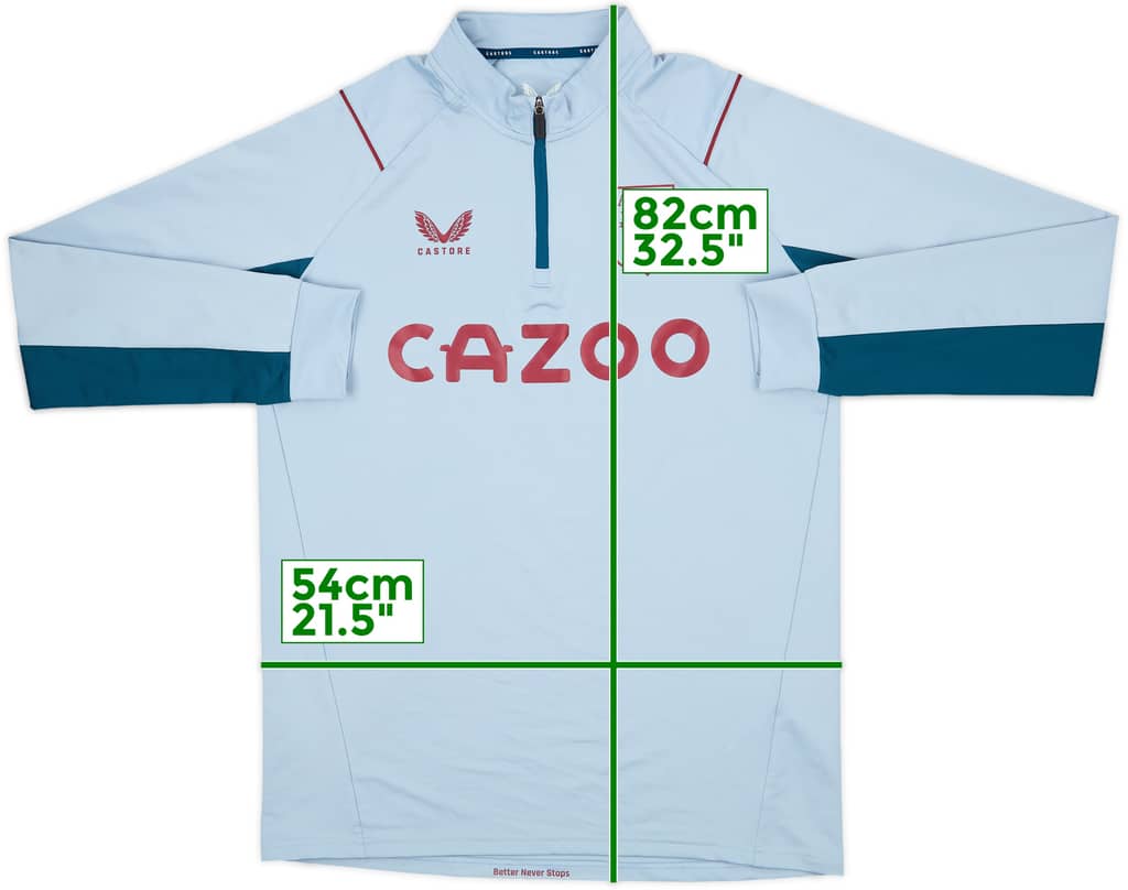 2022-23 Aston Villa Castore 1/4 Zip Drill Top - 10/10 - (M)