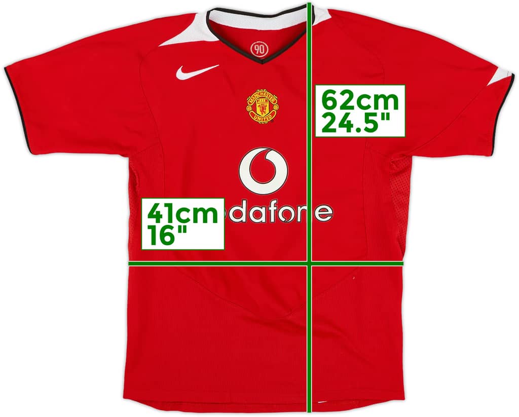 2004-06 Manchester United Home Shirt - 8/10 - (L.Boys)