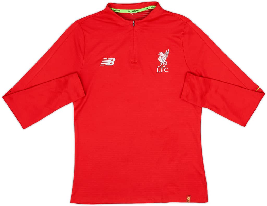 2018-19 Liverpool New Balance 1/4 Zip Drill Top - 8/10 - (L.Boys)