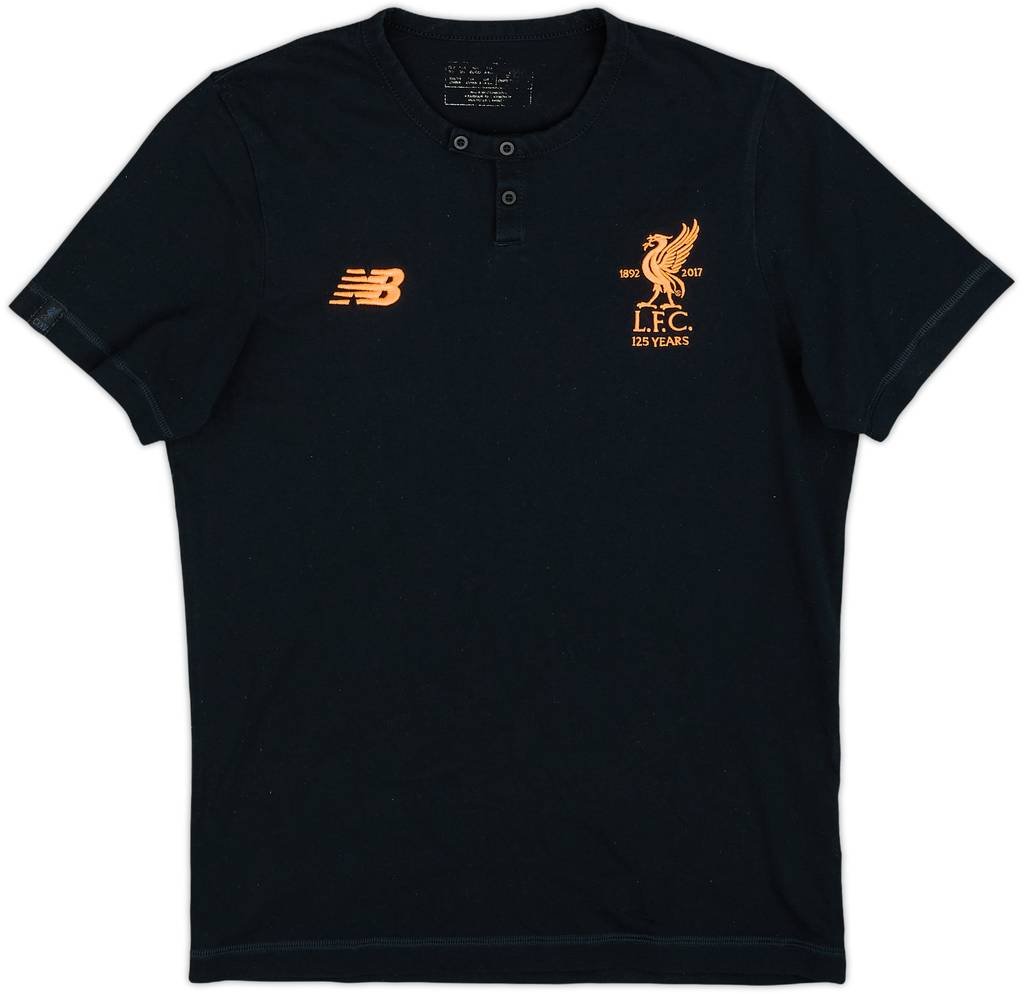 2017-18 Liverpool New Balance Cotton Tee - 8/10 - (XL.Boys)