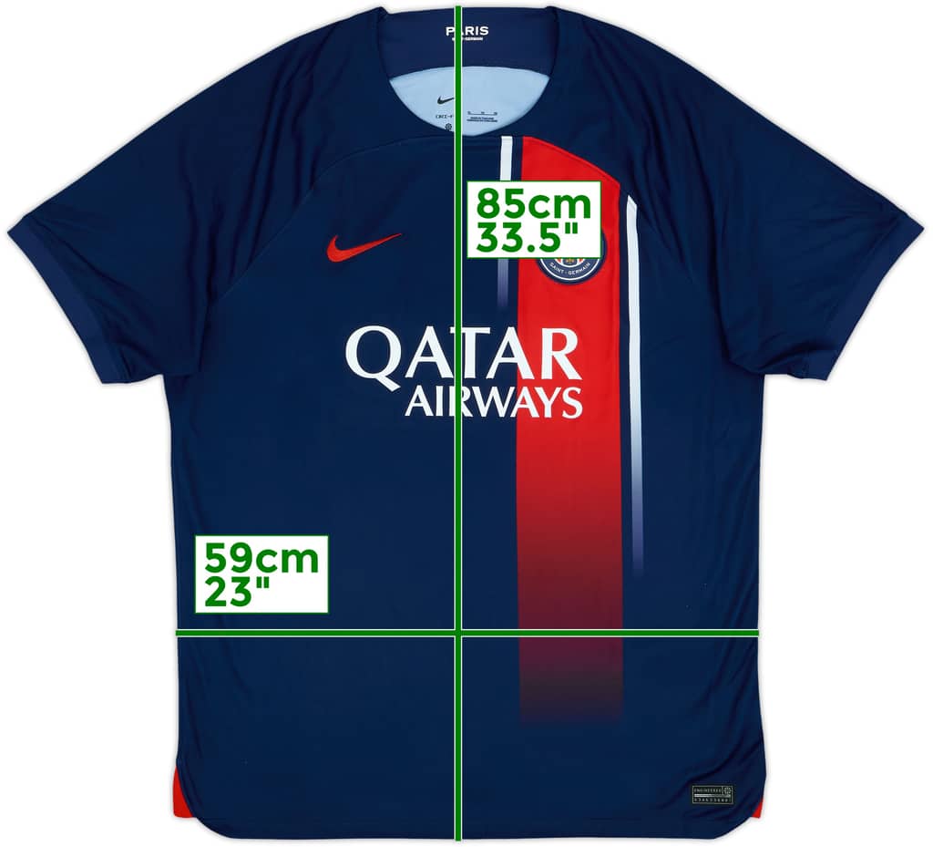2023-24 Paris Saint-Germain Home Shirt - 8/10 - (XL)