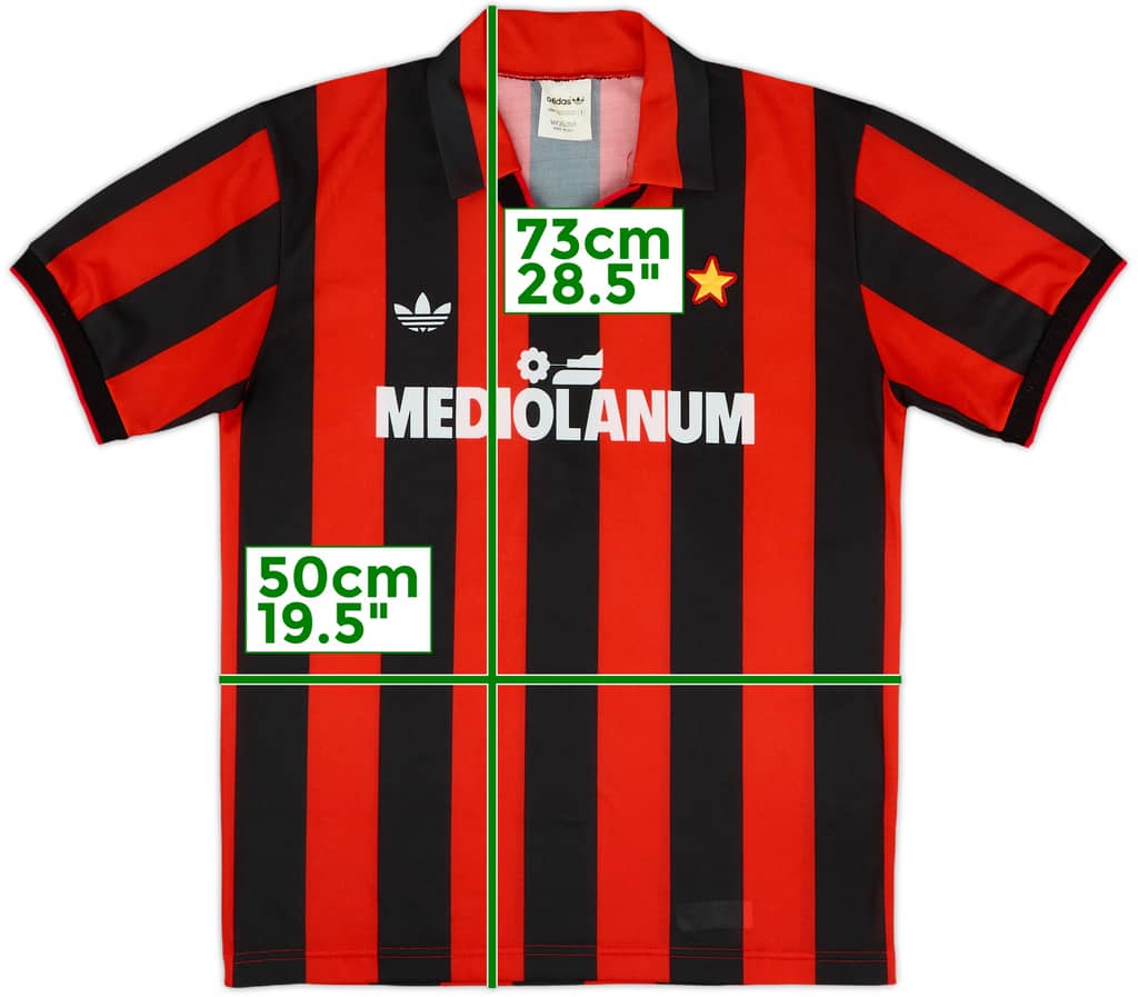 1990-91 AC Milan Home Shirt - 10/10 - (S)