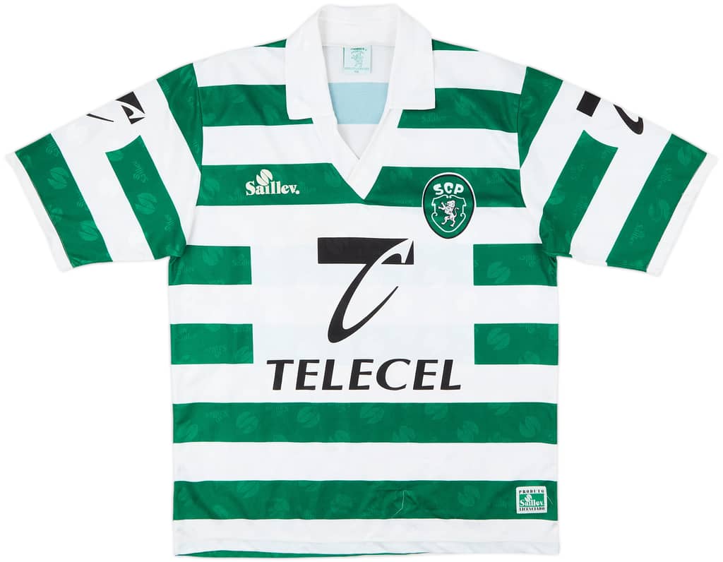 1995-96 Sporting CP Saillev Home Shirt - 8/10 - (XXL)
