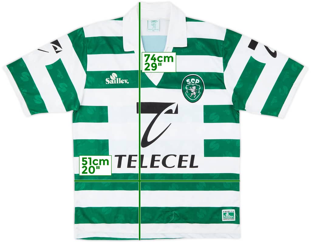 1995-96 Sporting CP Saillev Home Shirt - 8/10 - (XXL)